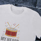 My heart beats like a drum - Heren t-shirt
