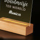 De beste bruidmeisje - Afdruk op acrylglas met LED- standaard