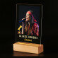 De beste zangeres - Afdruk op acrylglas met LED- standaard