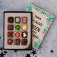 Beste wensen voor op de vrouwendag - Pralines van belgische chocolade
