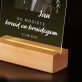 De mooiste bruid en bruidegom - Afdruk op acrylglas met LED- standaard