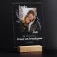 De mooiste bruid en bruidegom - Afdruk op acrylglas met LED- standaard