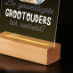De geweldigste grootouders ter wereld - Afdruk op acrylglas met LED- standaard