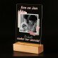 De beste ouders ter wereld - Afdruk op acrylglas met LED- standaard