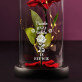 onze liefde is eeuwig - Euwige roos in glas