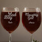 Naughty Girl & Bad Boy - Twee gegraveerde wijngalzen
