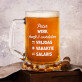 werk heeft  3 voordelen - Bierpokal