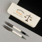 Schrijfset in lederen etui - Advocaat