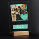 Hart met foto - Afdruk op acrylglas met LED- standaard