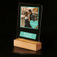 Hart met foto - Afdruk op acrylglas met LED- standaard