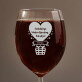 gelukkig valentijsdag - Wijnglas