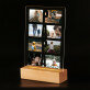 collage vader - Afdruk op acrylglas met LED- standaard