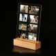 collage vader - Afdruk op acrylglas met LED- standaard