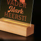 Vader heerst - Afdruk op acrylglas met LED- standaard