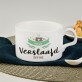 Verslaafd aan koffie - Kopje met schotel
