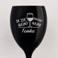 Ik zie wijn ik drink wijn - Zwarte wijnglas