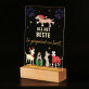 All het beste - Afdruk op acrylglas met LED- standaard