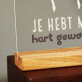 Je hebt mijn hart gewonnen - Afdruk op acrylglas