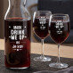 Drink me op - Set karaf met wijngalzen