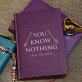 You know nothing - Notitieboek
