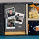 Cadeauset voor de zoon met afdruk op glas en noten in witte chocolade