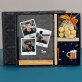 Cadeauset voor de zoon met afdruk op glas en noten in witte chocolade