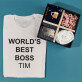 Cadeauset voor de baas met heren t-shirt