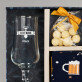 Cadeauset voor de baas met bierpokal en sokken
