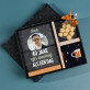 Cadeauset voor de 40e verjaardag met afdruk op glas en noten in witte chocolade