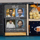 Cadeauset voor de 50e verjaardag met afdruk op glas en noten in witte chocolade
