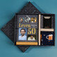Cadeauset voor de 50ste verjaardag met afdruk op glas en aansteker