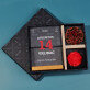 Cadeauset met voor de huwelijksverjaardag afdruk op glas en chocolade