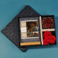 Cadeauset met voor de bruiloft afdruk op glas en chocolade