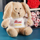 Cadeauset met voor de valentijn 2 een knuffeldier