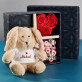 Cadeauset met voor de valentijn een knuffeldier