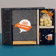 Cadeauset eigen project met afdruk op glas en noten in witte chocolade