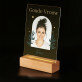 Goude vrouw - Afdruk op acrylglas met LED- standaard