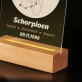 sterrenbeeld-schorpioen - Afdruk op acrylglas met LED- standaard