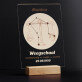 sterrenbeeld weegschaal - Afdruk op acrylglas met LED- standaard